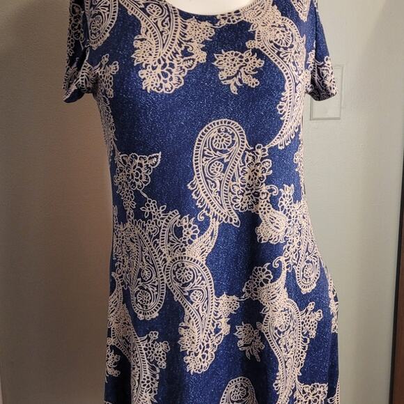 Vasna Anthropologie Style Blue Paisley Slip Dress Sm Boho Indie Cottagecore - Picture 3 of 10